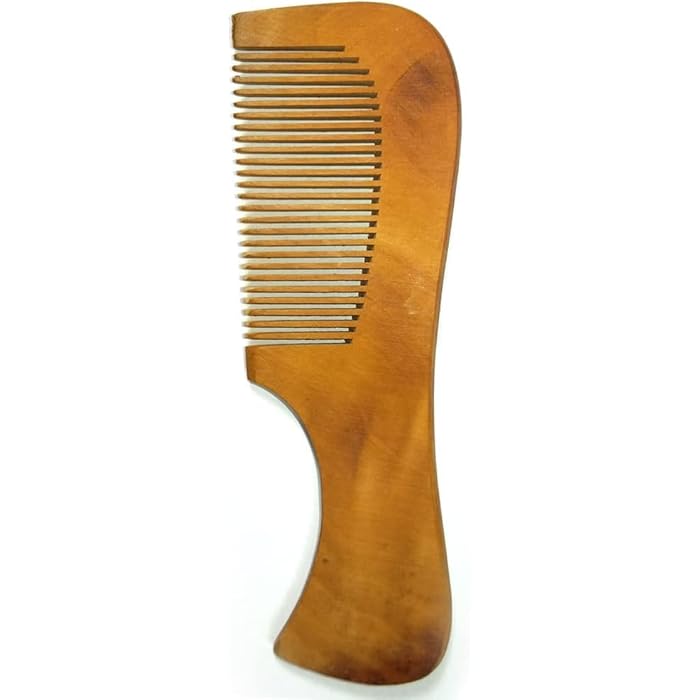 Round Bristle Hair Styling Brush with Natural Wood Handle and Wood Comb (Large) - Image 4